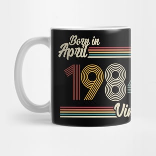 Vintage Born in April 1984 Mug